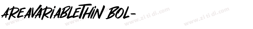 AreaVariableThin Bol字体转换